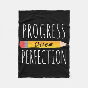 Cobertor De Velo Progresso Motivacional em vez de Perfeição Ck para