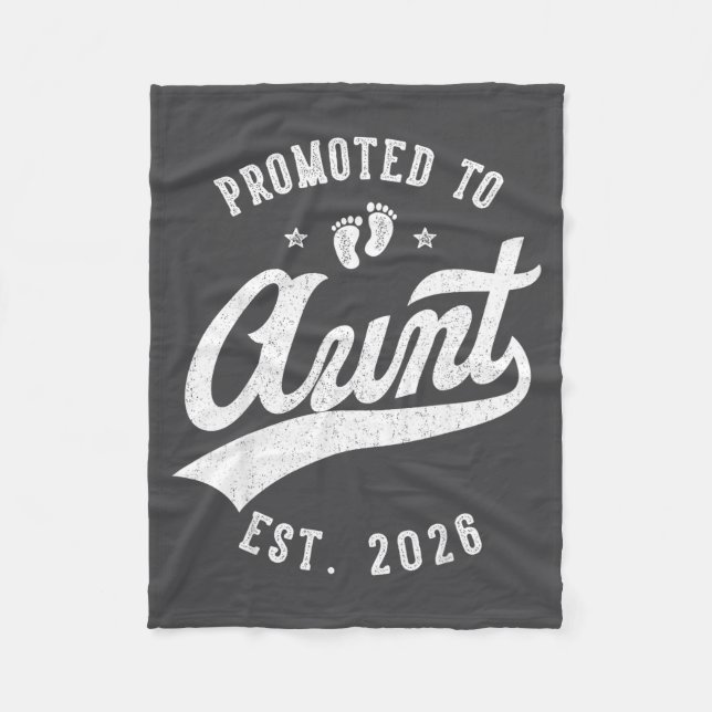 Cobertor De Velo Promoted To Aunt 2026 Baby Announcement Family Mat (Frente)