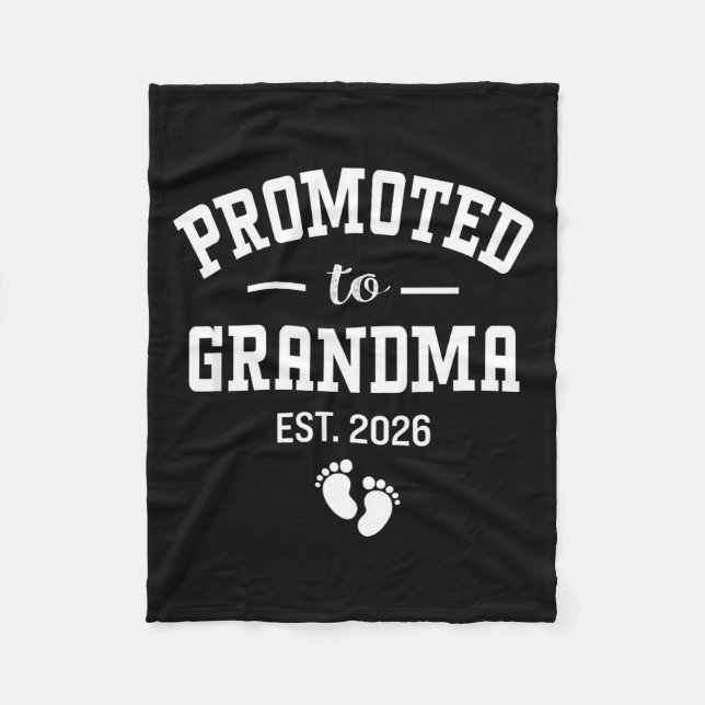 Cobertor De Velo Promoted To Grandma 2026 First Time Grandmother Wo (Frente)