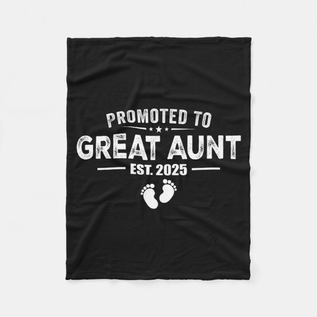 Cobertor De Velo Promoted To Great Aunt 2025 Baby &amp; Aunt Funny  (Frente)