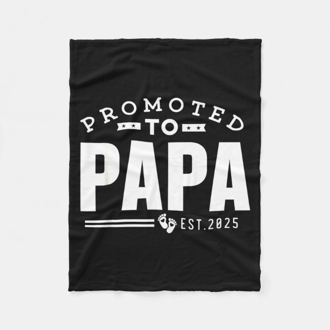 Cobertor De Velo Promoted To Papa 2025 New 1st First Time Papa Dad  (Frente)