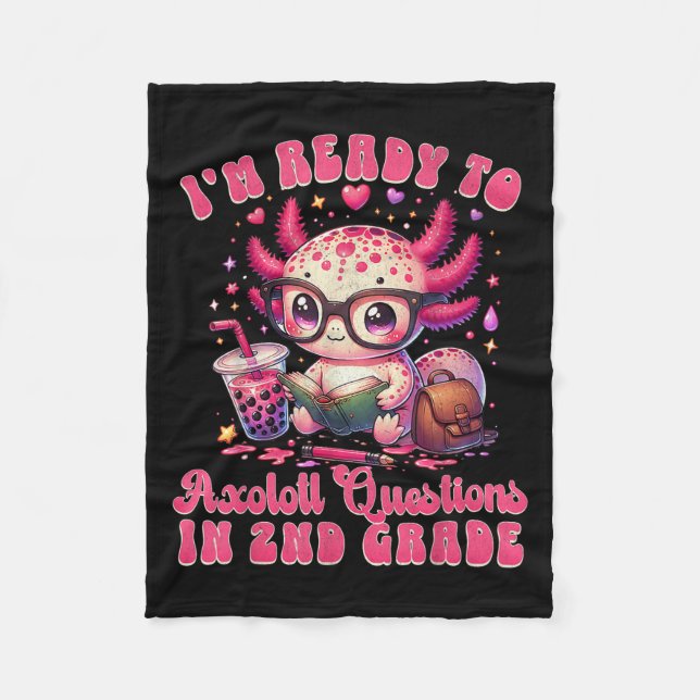 Cobertor De Velo Pronto Para segundo Questão Axolotl Primeiro Dia D (Frente)