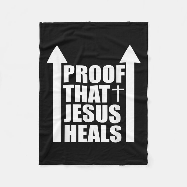 Cobertor De Velo Proof That Jesus Heals - I Am Healed - Christian  (Frente)