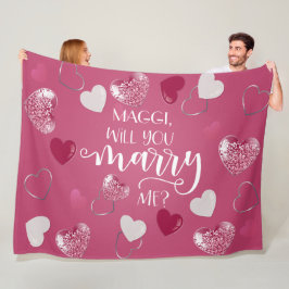 Cobertor De Velo Proposta de Casamento Personalizado de Corações Ro
