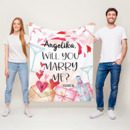 Cobertor De Velo Proposta de casamento | Você Me Casado? Nome perso