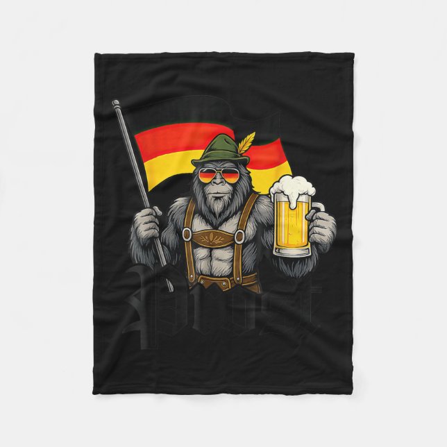 Cobertor De Velo Prost Bigfoot Drinking Beer Lederhosen German  (Frente)