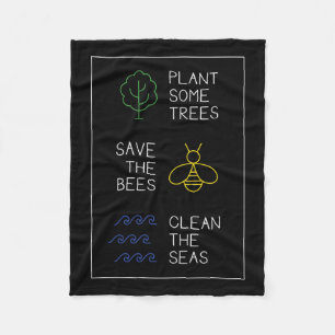 Cobertor De Velo Proteção Ambiental Dizendo, Plante Árvores, Salve