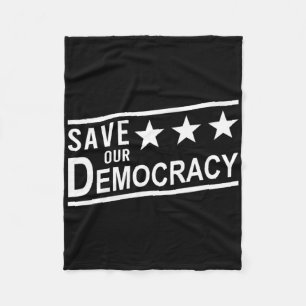 Cobertor De Velo Protesto Salve Nossa Democracia Anti-trump