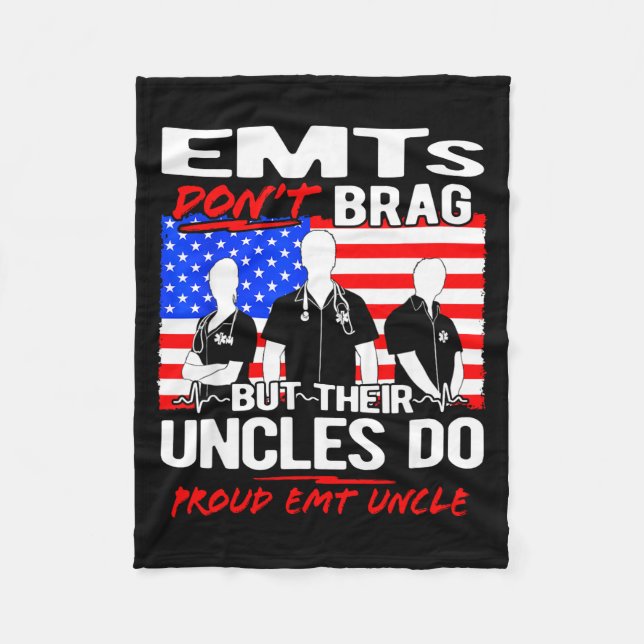 Cobertor De Velo Proud Emt Uncle - Funny Ems Family Quote Emts Don' (Frente)