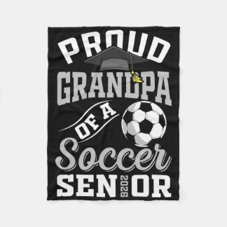 Cobertor De Velo Proud Grandpa Of A Soccer Senior Cl Of 2026 Gradua