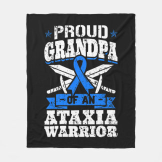 Cobertor De Velo Proud Grandpa Of An Ataxia Warrior Awareness Ribbo