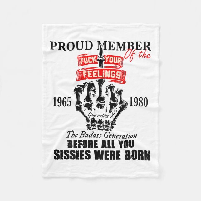 Cobertor De Velo Proud Member Of The 1965-1980 Generation X Bad Gen (Frente)