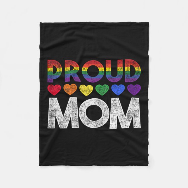 Cobertor De Velo Proud Mom Lgbt  (Frente)
