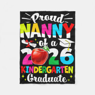 Cobertor De Velo Proud nanny of a class of 2026 graduate kids 