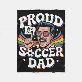 Cobertor De Velo Proud Soccer Dad Cheerful Fan For Fathers _3 