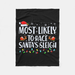 Cobertor De Velo Provável Para Correr Papais noeis Sleigh Family Ch