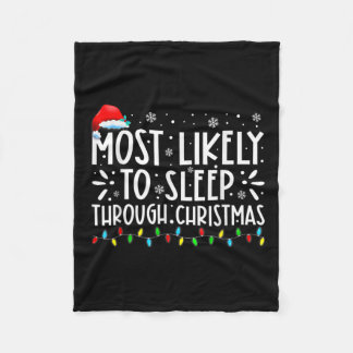 Cobertor De Velo Provavelmente Dormir Através Do Natal Da Família