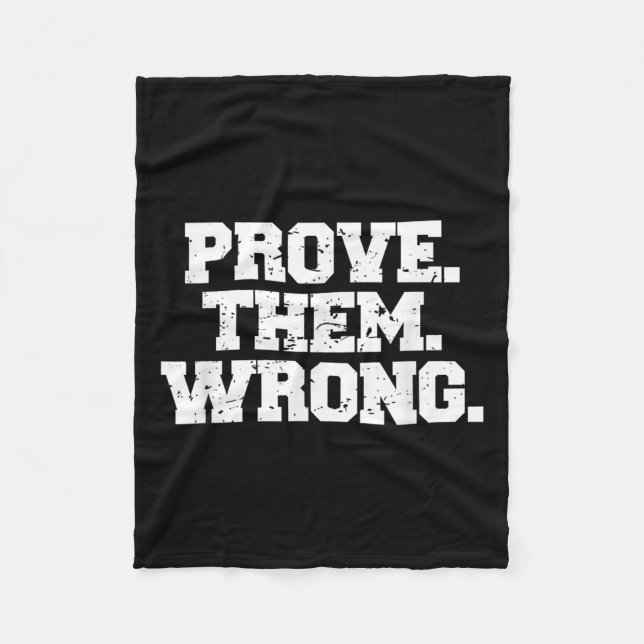 Cobertor De Velo Prove Them Wrong Workout Training Motivation Logo  (Frente)