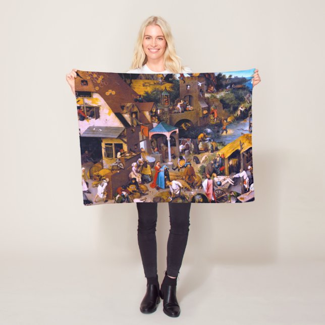 Cobertor De Velo Provérbios Países Baixos, Pieter Bruegel, o Velho (In Situ)