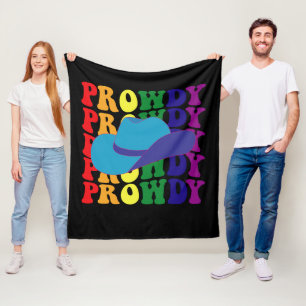 Cobertor De Velo Prowdy Rodeo Howdy Cowboy LGBTQ Ocidental