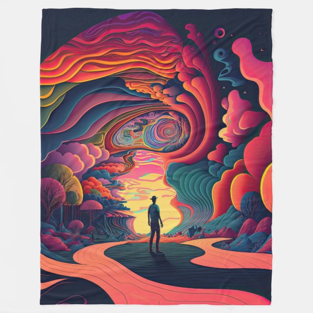 Cobertor De Velo Psychedelic Blanket (Frente)