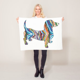 Cobertor De Velo Psychedelic Dachshund