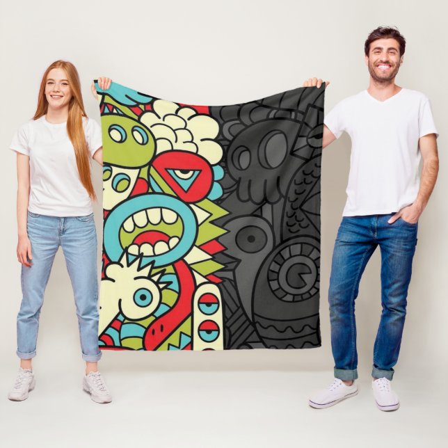 Cobertor De Velo Psychedelic Patterns (In Situ)