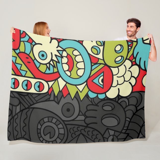 Cobertor De Velo Psychedelic Patterns (In Situ)