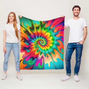 Cobertor De Velo Psychedelic Tie Dye