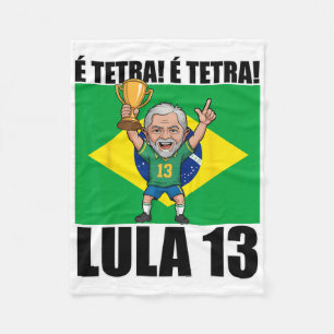 Cobertor De Velo Pt 13 Lula Jogador Presidente Do Brasil Copa Futeb
