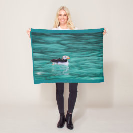 Cobertor De Velo Puffin In Resurrection Bay, Alaska