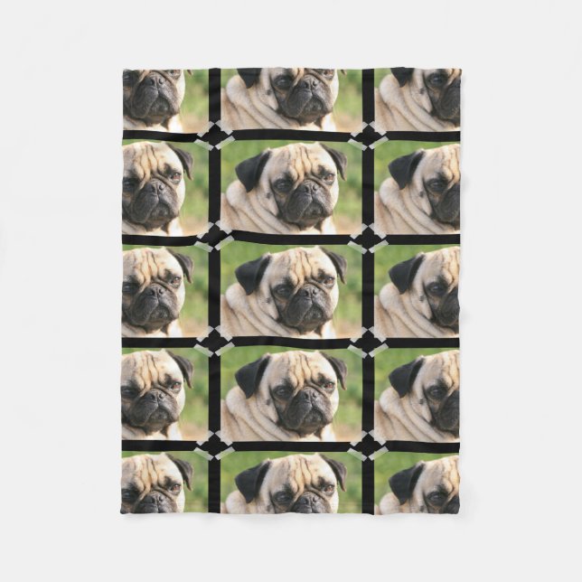 Cobertor De Velo Pug bonito (Frente)