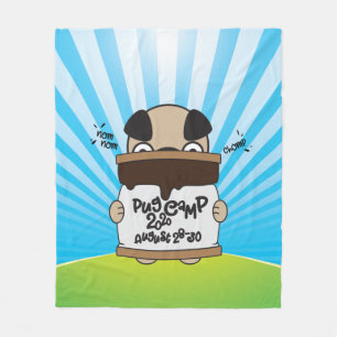 Cobertor De Velo Pug Camp 2020 S'more Design