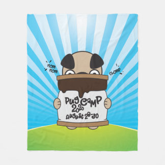 Cobertor De Velo Pug Camp 2020 S'more Design