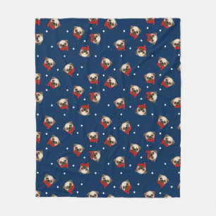 Cobertor De Velo Pug Fleece Blanket