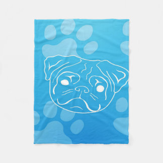 Cobertor De Velo Pug Illustration Blanket