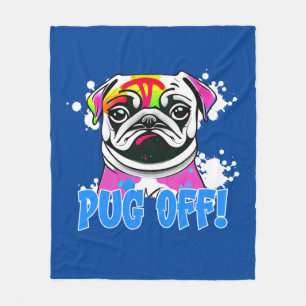 Cobertor De Velo Pug Off! Pug Grafite Paint Pug