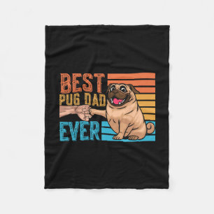 Cobertor De Velo Pug Pai Pai Ever Dia de os pais Papa Pug