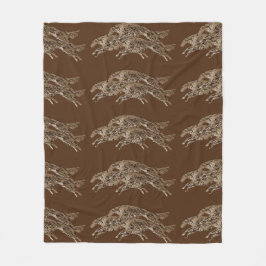 Cobertor De Velo Pulando o lance do velo do Borzoi