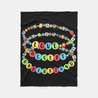 Cobertor De Velo Pulseira de Miçangas Conscientização do Autismo Am