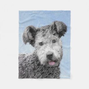 Cobertor De Velo Pumi Painting - Bela Arte Cachorra Original
