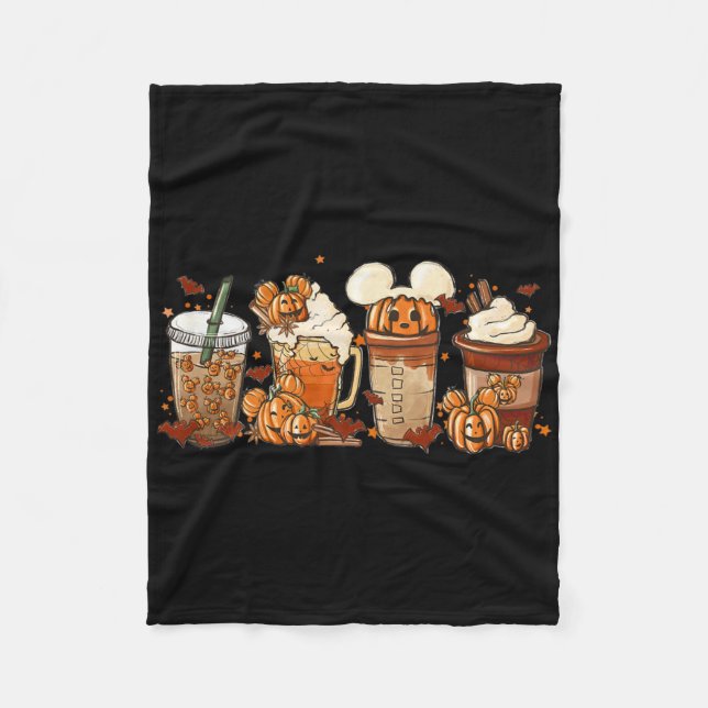 Cobertor De Velo Pumpkin De Café Fall Arroz Latino Quente Calmo Aur (Frente)