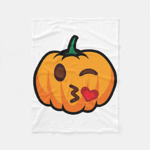 Cobertor De Velo Pumpkin Emoji One Eye Aberto Piscar os olhos Blow 