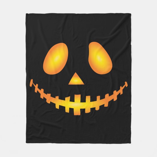 Cobertor De Velo Pumpkin Face Halloween Jack O Lantern Spooky (Frente)