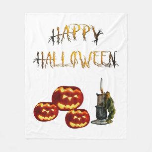Cobertor De Velo Pumpkin Halloween