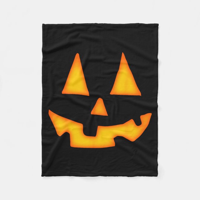 Cobertor De Velo Pumpkin Halloween For Men Women Jack O Lantern Fac (Frente)