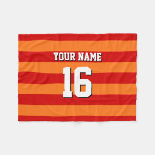 Cobertor De Velo Pumpkin Orange Team Jersey Preppy Stripe