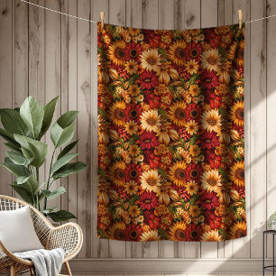 Cobertor De Velo Pumpkin Quente Quente Queda Clássica Floral e Pump