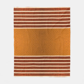Cobertor De Velo Pumpkin & Rust Exotic Faux Snake Leather Line Art