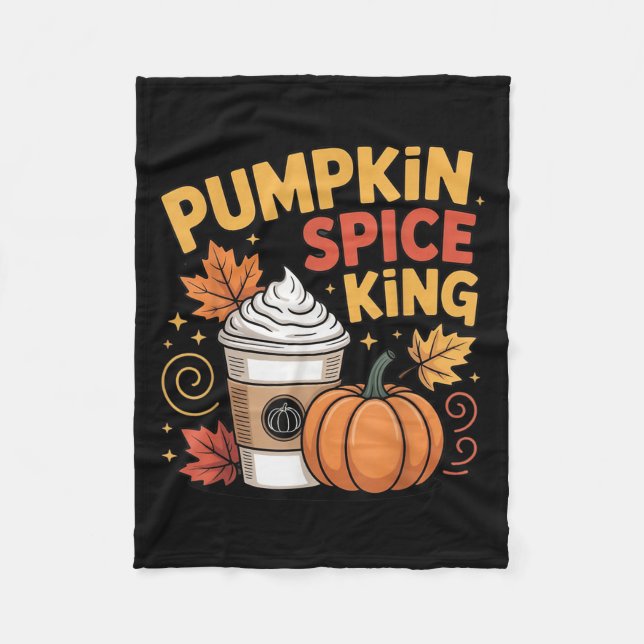 Cobertor De Velo Pumpkin Sce King Fall Coffee Design (Frente)
